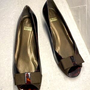 Stuart weitzman tortoise open toe